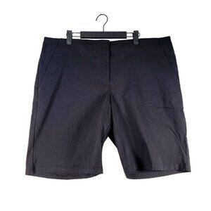 Izod Golf VanHeusen Womens 18 Golf Shorts Dark Blue Black‎ Chino Flat Front NWT